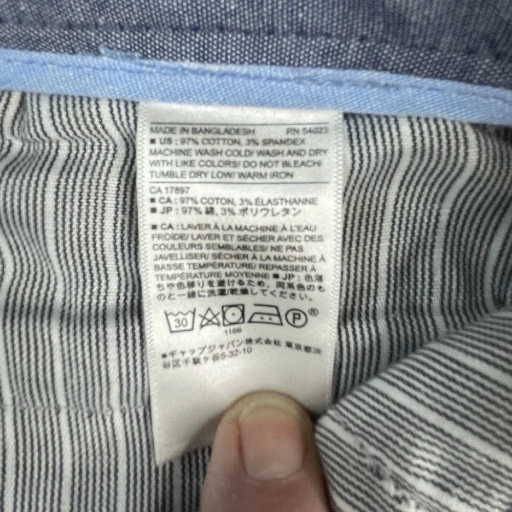 Banana Republic Aiden Chino Pant 31x29 Light Gray MicroPrint Cotton Stretch-READ